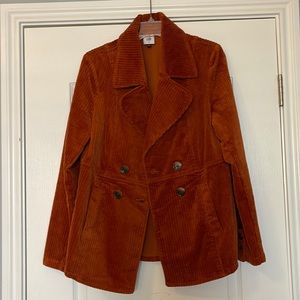 Gorgeous CAbi Rust Corduroy jacket. Size M. Double-breasted